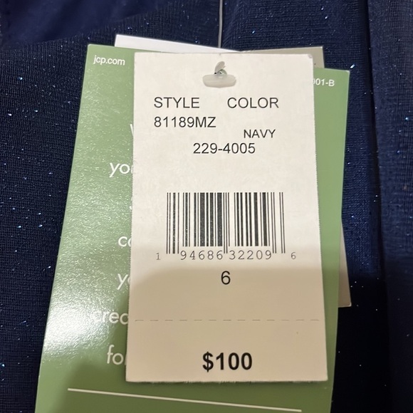 NWT blue sparkly dress  size 6 - Picture 6 of 9